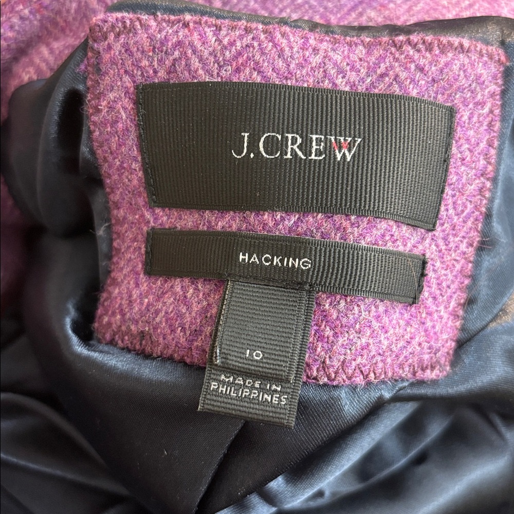 J. Crew Purple Wool Blazer Size 10 - Picture 11 of 11